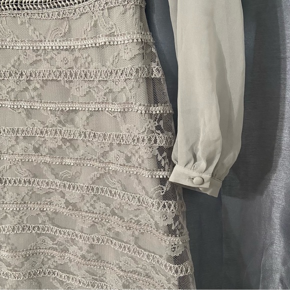 Topshop bluish gray chiffon dress - Picture 8 of 12